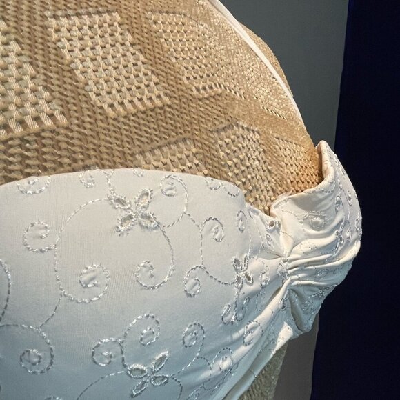 Ardene Bikini Top Floral White Size Large - Picture 3 of 6